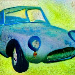 generated: a painting of a sport car in the style of Monet #6